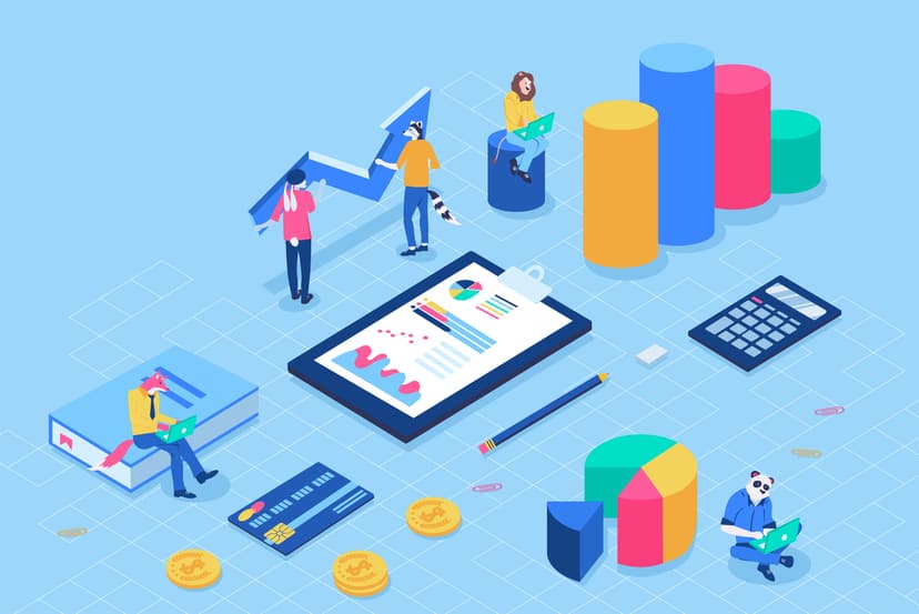 Financial administration concept with characters. Can use for web banner, infographics, hero images. Flat isometric vector illustration isolated on white background.