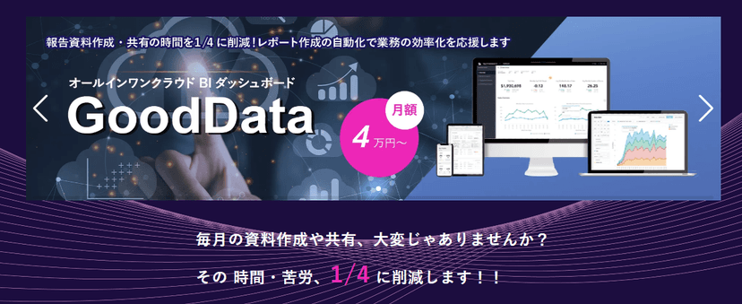 クラウド型BIダッシュボードGoodData